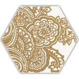 Ceramika Paradyz DECOR SHINY LINES GOLD HEXAGON INSERTO B 19.8X17.1, 12 BUC/CUT